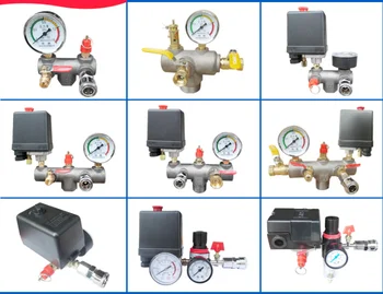 

Air compressor accessories air pressure with switch belt type air pump aluminum bracket iron cross arm air outlet assembly