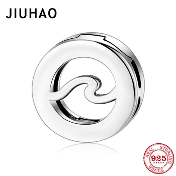 

Hot sale 925 Sterling Silver Original Round Circle Beads Clip Charm Fit reflection Charms Bracelet Jewelry making