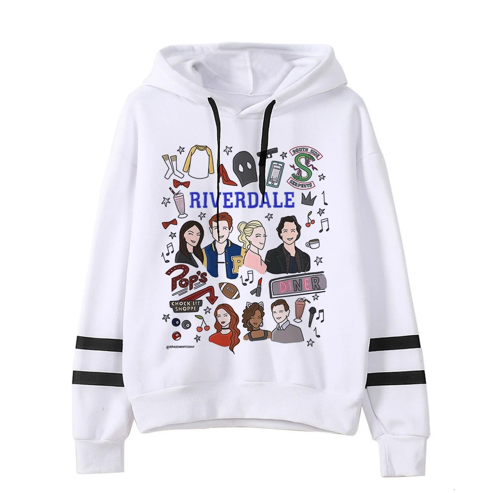 

Riverdale Southside Serpents Harajuku Funny Cartoon Hoodie Women South Side Serpents Snake Print Sweatshirt Ullzang Hoody Female