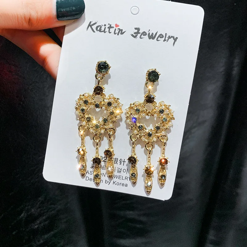 

S925 Silver Needle Love Earrings Korea East Gate Metal Retro Exaggerated Heart Earrings Temperament Net Red Earrings Female