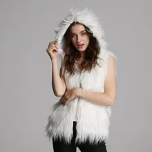 Зимний жилет из искусственного меха для женщин с v-образным вырезом без рукавов из искусственного меха меховое пальто женская верхняя одежда жилет большой размер# J30