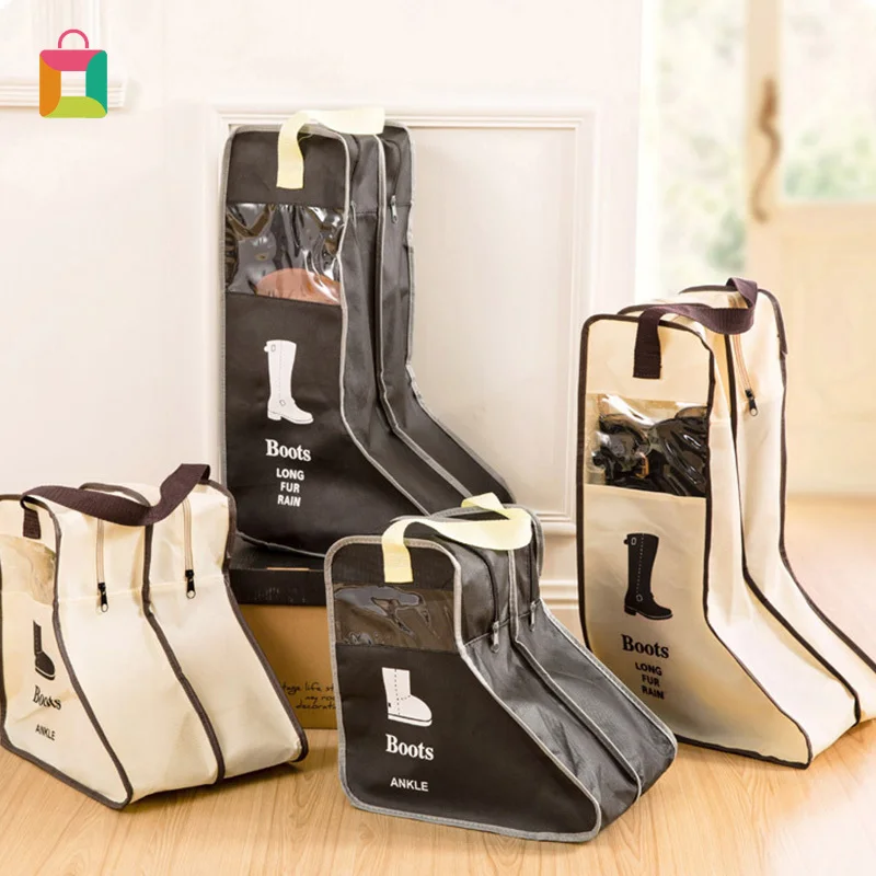

1PCS Durable//Practical Large Non-Woven Fabric Boots Storage/Protector/Bag With Double Compartment Cozy