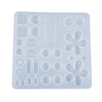 

Earrings Danglers Casting Silicone Mould DIY Pendants Crystal Epoxy Resin Mold 1XCA