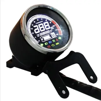 

Multifunctional Compteur Motor Gauge LCD Digital Styling Speedometer vehicle Tachometer Water Temp Gauge Motorcycle Fuel Meter