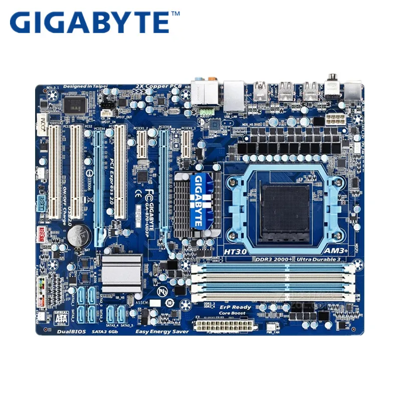 GIGABYTE GA-870-UD3P настольная материнская плата 870 разъем AM3/AM3+ DDR3 8G ATX для Phenom II/Athlon II используется 870A-USB3L