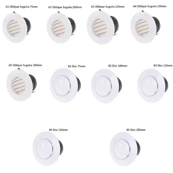 1PC Adjustable Air Ventilation Cover Round Ducting Ceiling Wall Hole Air Vent Grille Louver Kitchen Bath Air Outlet Fresh System