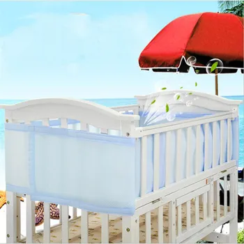 

1PC Baby Anti-collision Bedding Kit Crib Fence Breathable Mesh Crib Liner Removable Adjustable Length Newborn Bed Accessories