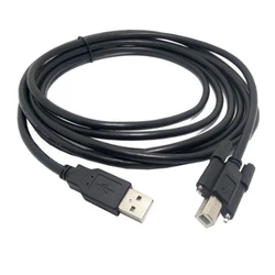 Cable de Línea de Fecha USB 2,0 A macho A B macho, conector con orificios de tornillo para impresora, escáner de caja de disco duro de 1,5 M/5 pies 3M/10, 1 ud.