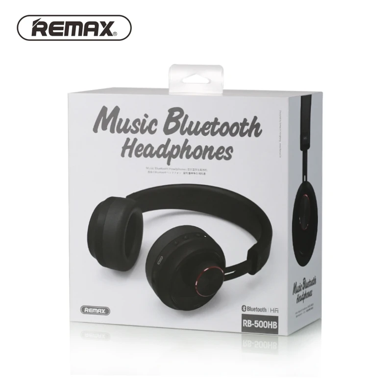 Наушники remax Rb-500Hb Bluetooth V4.1, беспроводная гарнитура с Hd микрофоном, шумоподавление, Hifi Звук, 3D стерео бас для смартфона