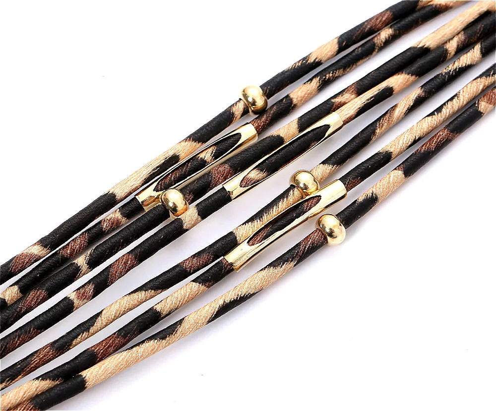 Леопардовые кожаные браслеты для женщин модные браслеты и браслеты элегантный многослойный широкий ювелирный браслет