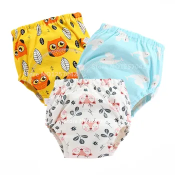 

Cute Baby Diapers Reusable Nappies Cloth Diaper Washable Infants Children Baby Cotton Training Pants Panties Nappy