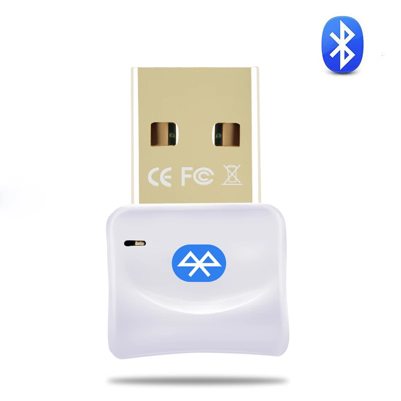 White USB Bluetooth адаптер ПК USB Bluetooth ключ Мини Bluetooth приемник CSR 4,0 аудио музыка синий зуб передатчик для компьютера - Color: White