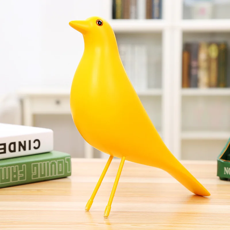 Resin Craft Bird Figurine Statue Office Ornaments Sculpture Home Decoration Accessories Bird Sculpture black