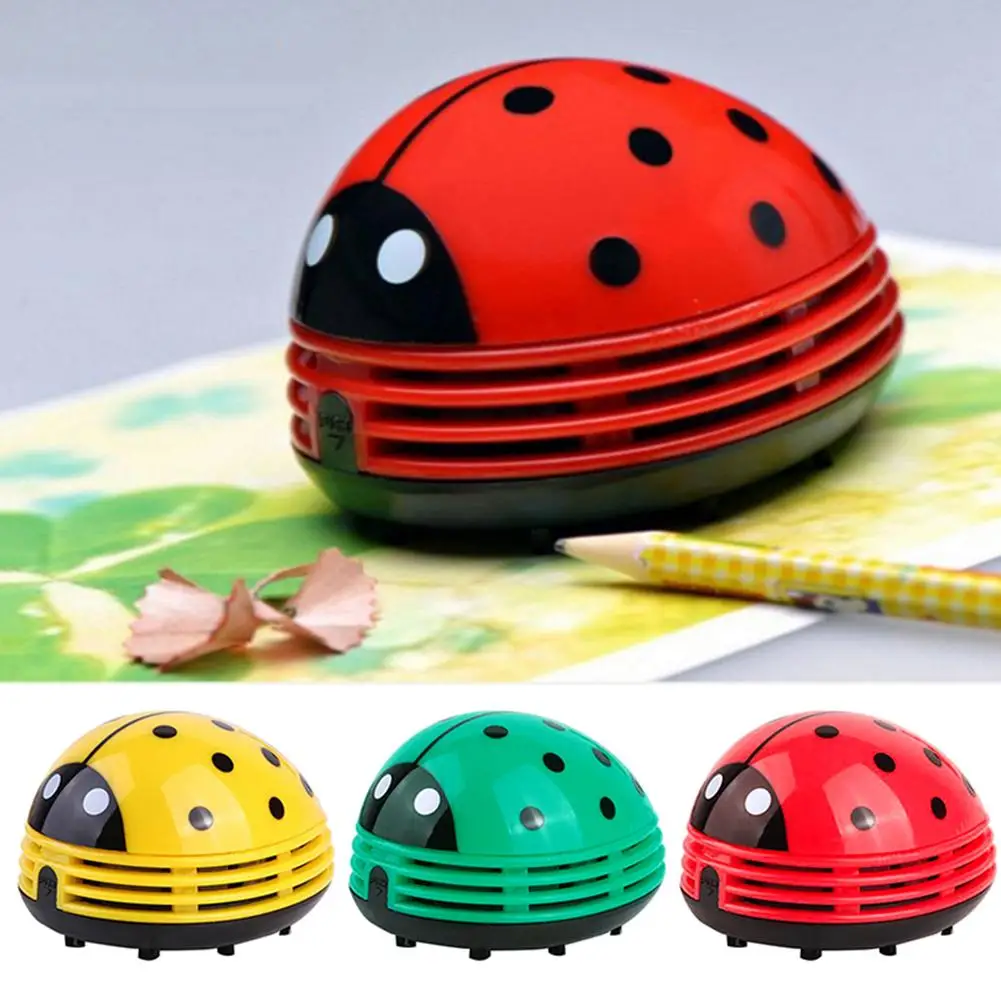 Mini Ladybug Desktop Vacuum Cleaner Dust Collector Home Office Cleaning ToolDevice Cleaners
