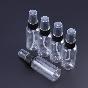 

12 Pcs Portable Travel Bottles Empty Clear Plastic Fine Mist Spray Bottles 30ml (Random Color Spray Nozzle)