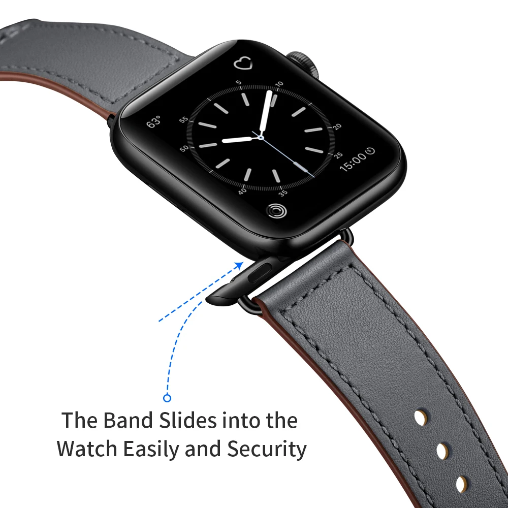 Ремешок для часов из натуральной кожи для apple watch 1 2 3 4 5 iwatch ремешок для часов 38 мм 42 мм 40 мм 44 мм