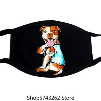 

Pit Bull I Love Mom Tattoo Mothers Day Gift Mask Washable Reusable Mask