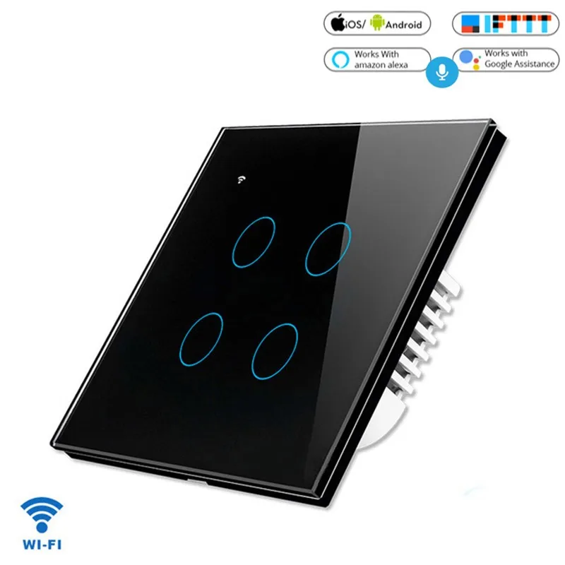 ZUCZUG Smart Switch WIFI Control Interrupto Lamp Switch RF Alexa Google Home Voice Control Smart Wall Switch LED Light Switch