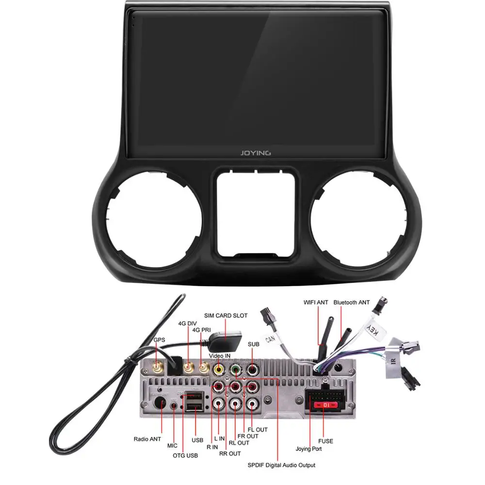Радуясь 1" ips Android стерео автомобильное радио головное устройство для JEEP WRANGLER 2011- gps навигация автомобильный мультимедийный SWC BT Wifi 4G OBD2