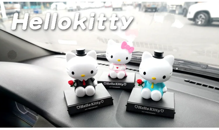 Hello kitty автомобильные головные украшения, автомобильные аксессуары для девочек, милый Настольный телефон, база, аксессуары для автомобиля, кукольный автомобиль