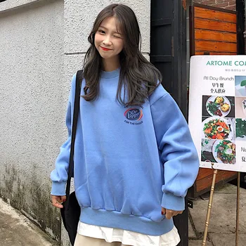 

Women Hoodies Letter Printed Loose Long Sleeve Pullovers Harajuku Chic Fashion Womens All-match Streetwear Sweatshirt