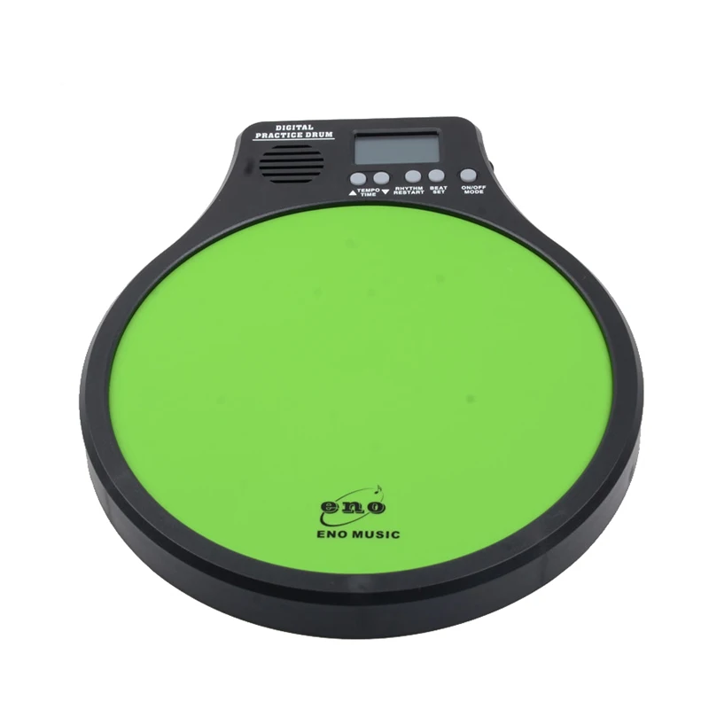 ENO цифровая барабанная игровая поверхность барабана, практика с метроном 3 в 1 для барабанщика черный метрономер электронный практический коврик - Цвет: EMD 41 Green