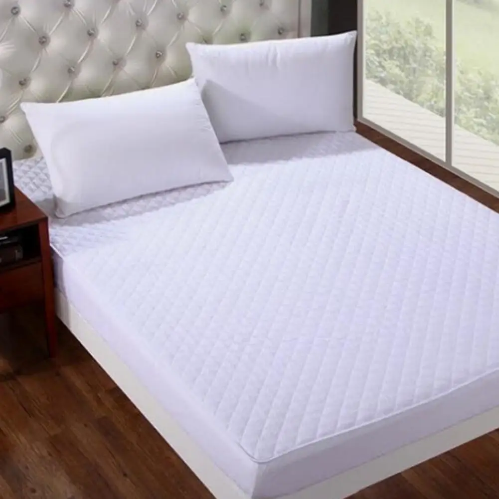 

White Waterproof Mattress Cover Nonslip Mattress Protector For Bed Wetting Breathable Hypoallergenic Protection Cover Anti-mite