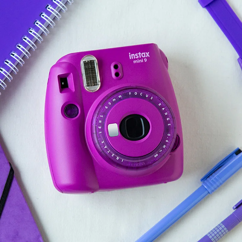 Фотокамера моментальной печати Fujifilm Instax Mini 9 Fuji с зеркальной пленкой для селфи, фотокамера для съемки Insta Mini 9, цвет