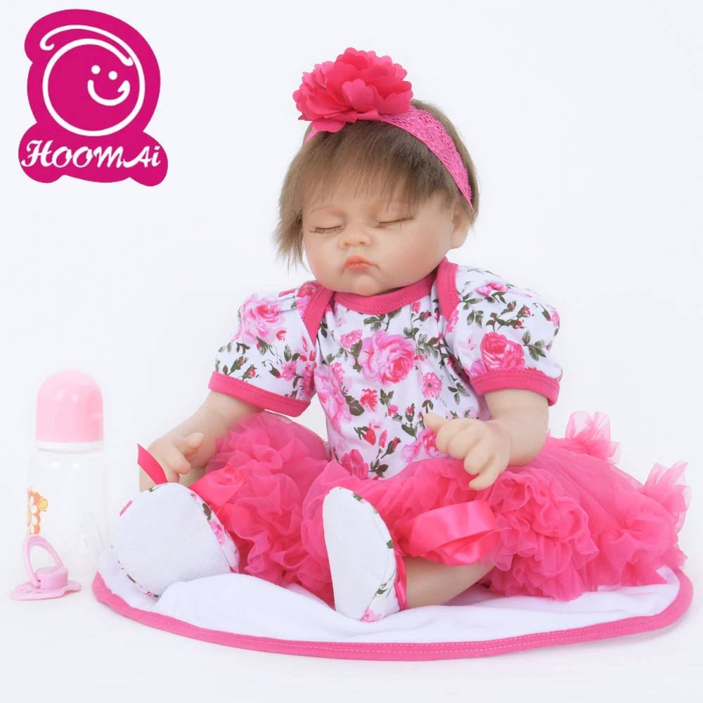 Новый стиль милая кукла Bebe Reborn Реалистичная Спящая для новорожденных с закрытыми