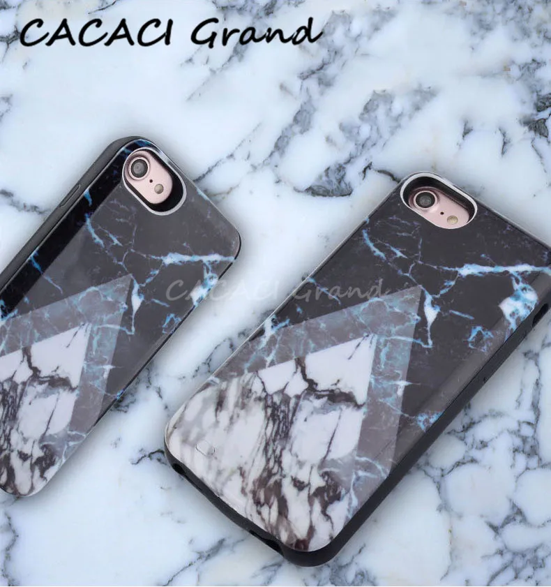 

Marble Battery Case For iPhone 6 s 6s 6 Power Bank Portable Charging Case For iPhone 7 8 4.7 inch Battery Charger Case Cover