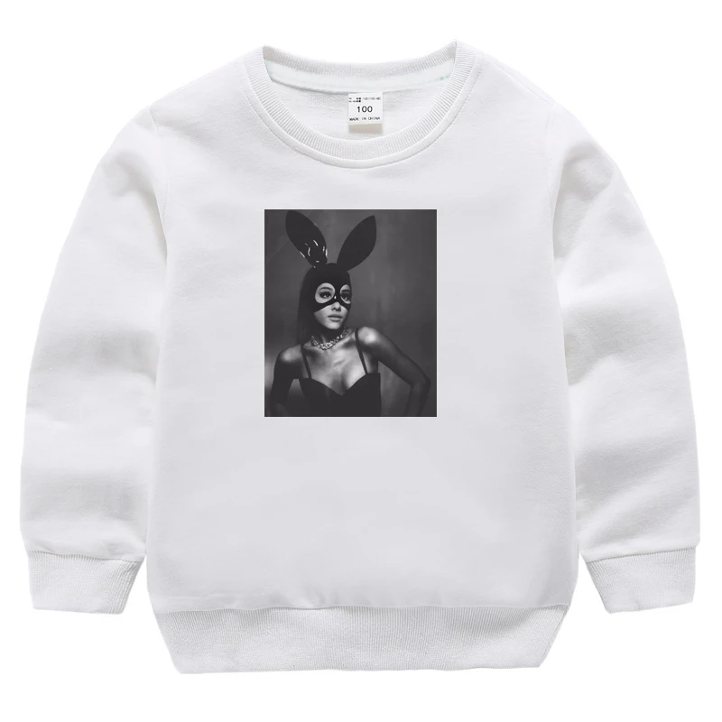 Ariana Grande/Одежда для маленьких мальчиков и девочек толстовки с капюшоном для мальчиков с принтом в стиле Харадзюку милый детский свитер, толстовки для мальчиков и девочек, футболки - Цвет: 996b-bj-12-12