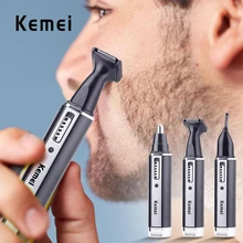 Kemei-6631 триммер для волос в носу Перезаряжаемый для мужчин тример для лица Бровей Удаление волос в носу триммер для бровей для носа водонепроницаемый