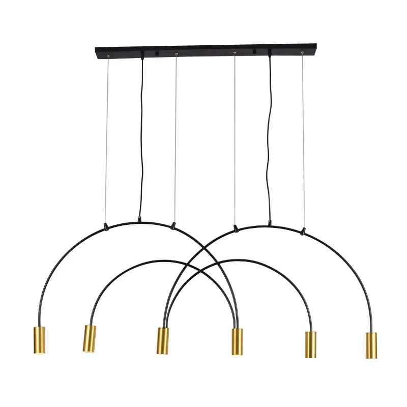 

Nordic LED Pendant Light Designer Modern Dining Room Minimalist Hanging Lamps Semicircle Style