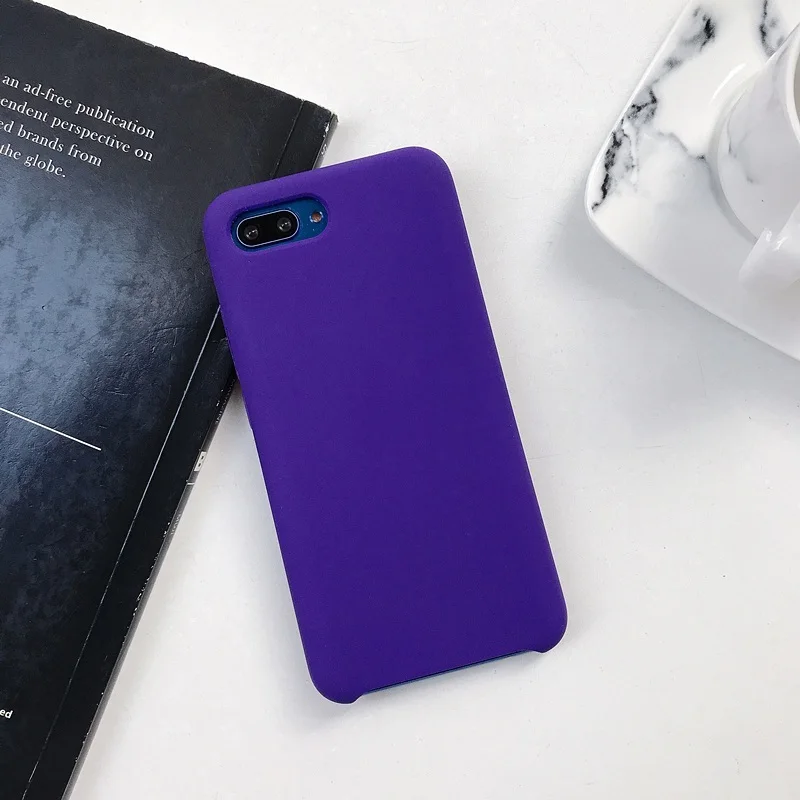 Официальный силиконовый чехол для телефона huawei mate 20 lite pro honor 8x чехол для huawei P20 P30 lite Pro Гладкий Жидкий чехол - Цвет: Purple