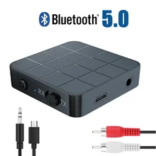 Bluetooth 5,0 аудио приемник передатчик 2 в 1 Мини 3,5 мм разъем AUX RCA стерео музыка беспроводной адаптер для ТВ колонки