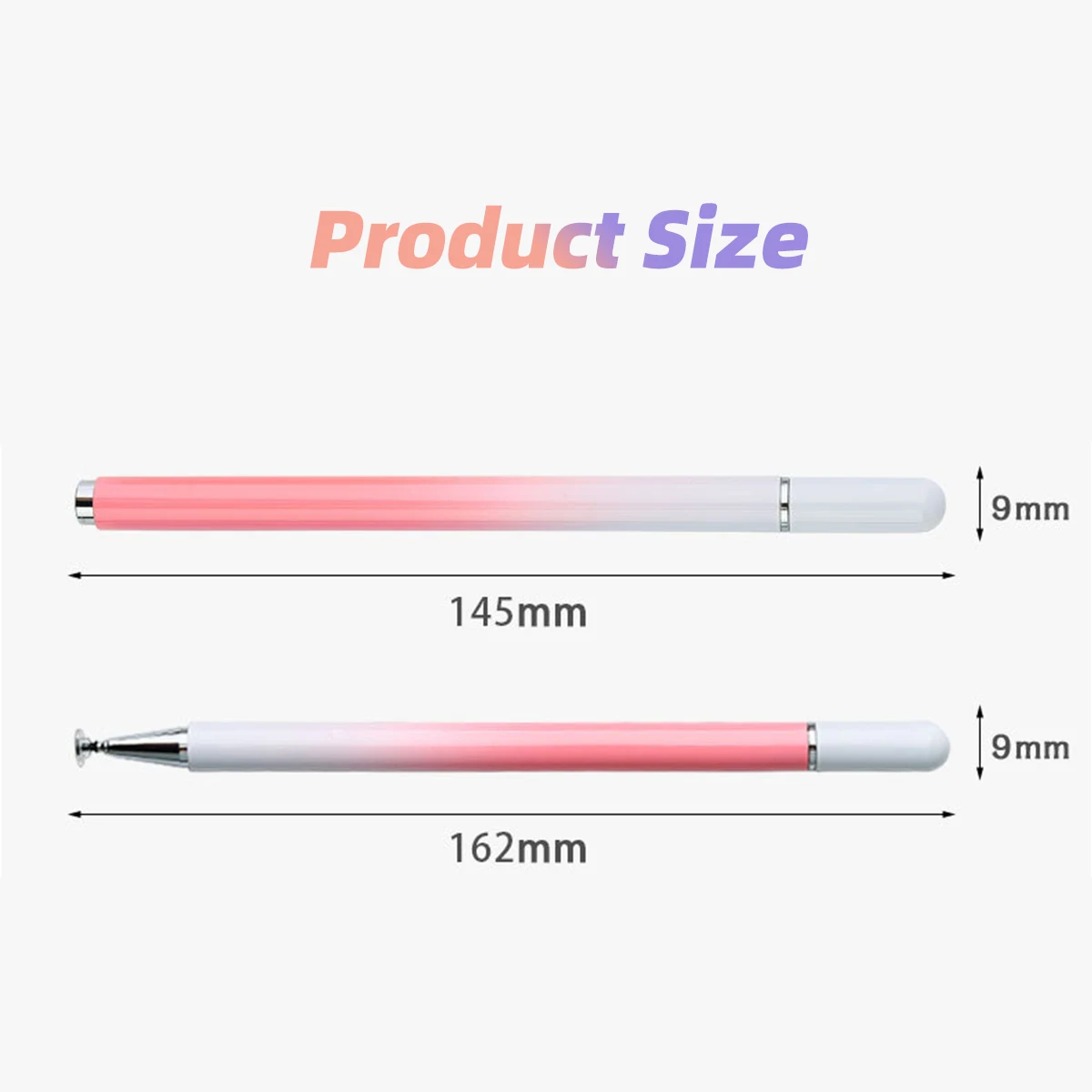 SEYNLI Magnetic Touch Screen Stylus Gradient Color Built-in Replaceable Suction Cup Pen Tip Transparent Disc Capacitive Pencil
