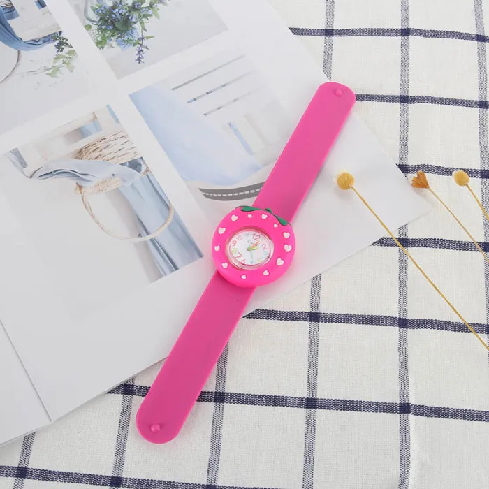 1 Pcs Children Kids Wrist Quartz Watch Silicone Strap Cute Cartoon Style Fashion Birthday Gift JS25
