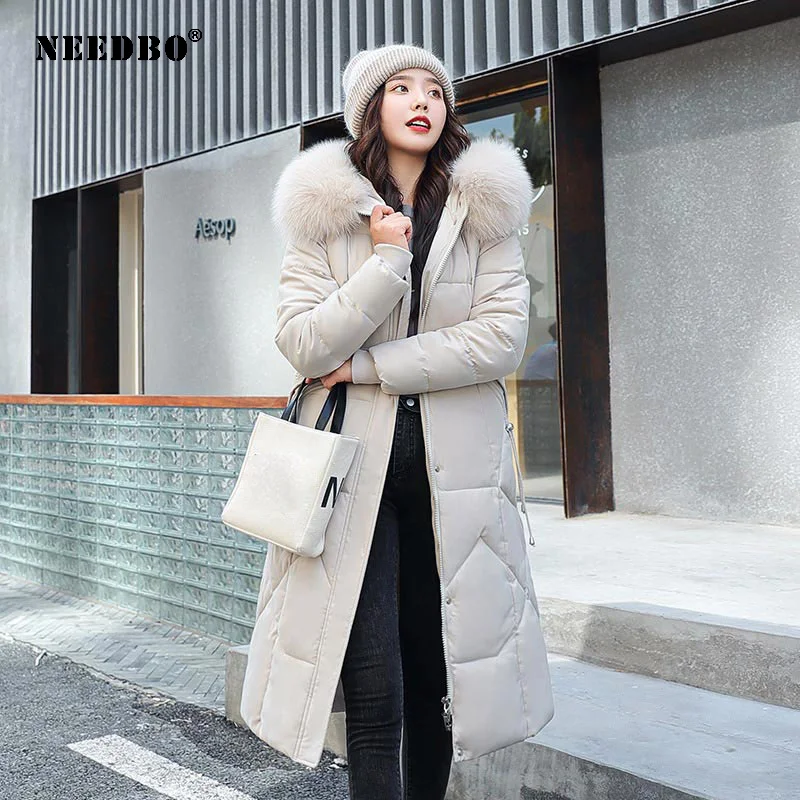 Women's Winter Parka, Long Warm Quilted Coat, Down Jacket, Thickening and  Velvet, Warm Casual Coat with Hat, A Black, L : : Fashion