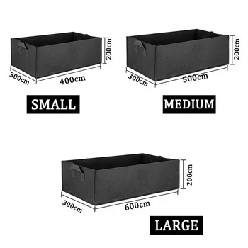 

1pcs Fabric Raised Garden Bed Square Garden Flower Grow Bag Vegetable Planting Bag Planter Pot with Handles for Plants Flower
