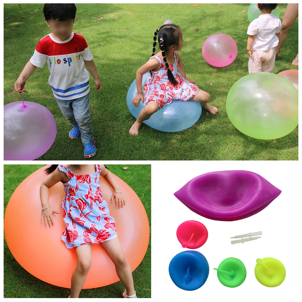 Soft Rubber Giant Water Balloons Inflatable Water Ball Soft Rubber Ball for Outdoor beach pool party water inflatable bubble ball（5 pcs） XXL-130cm