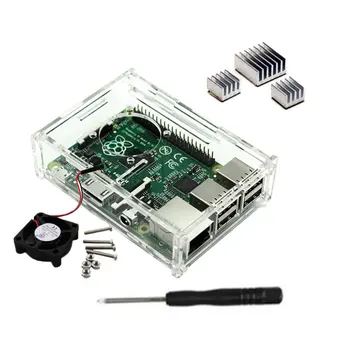 

Raspberry Pi 2/3 Generation 3b+ Acrylic 6-pack Assembly Shell Compatible With Cooling Fan Installation Universal