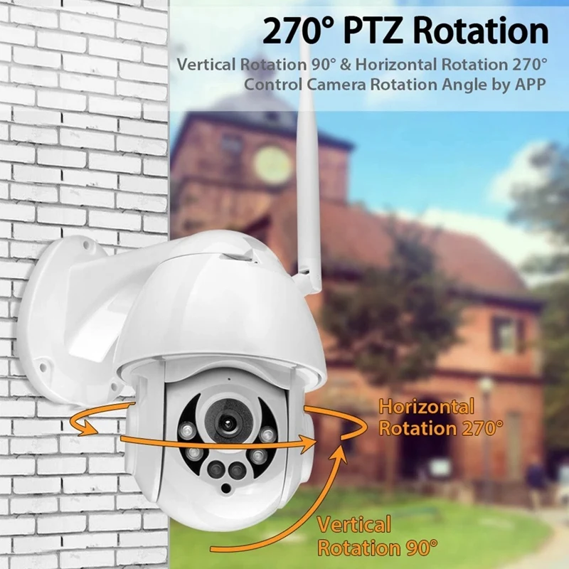 K38D 1080P WiFi PTZ IP камера распознавание лица автоматическое отслеживание 4X зум двухсторонняя аудио Водонепроницаемая наружная камера безопасности(вилка США