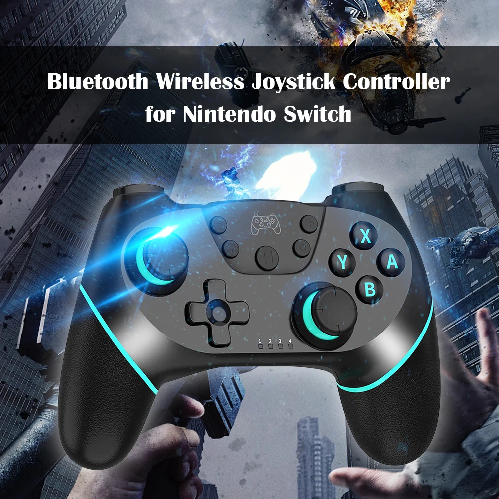 Беспроводной контроллер с двойным мотором и вибрацией для Nintendo Switch/Switch Pro Gyro Axis
