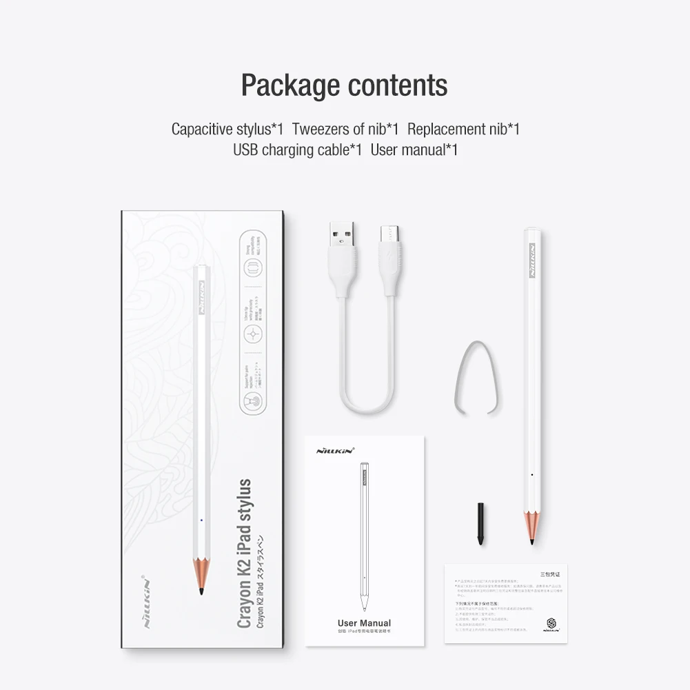 NILLKIN-  Ƽ ŸϷ , е 潽  潽 2 1 iPad Pro 11 12.9 2020 2018 2019 6  7 , iPad Pencil Apple Pencil 