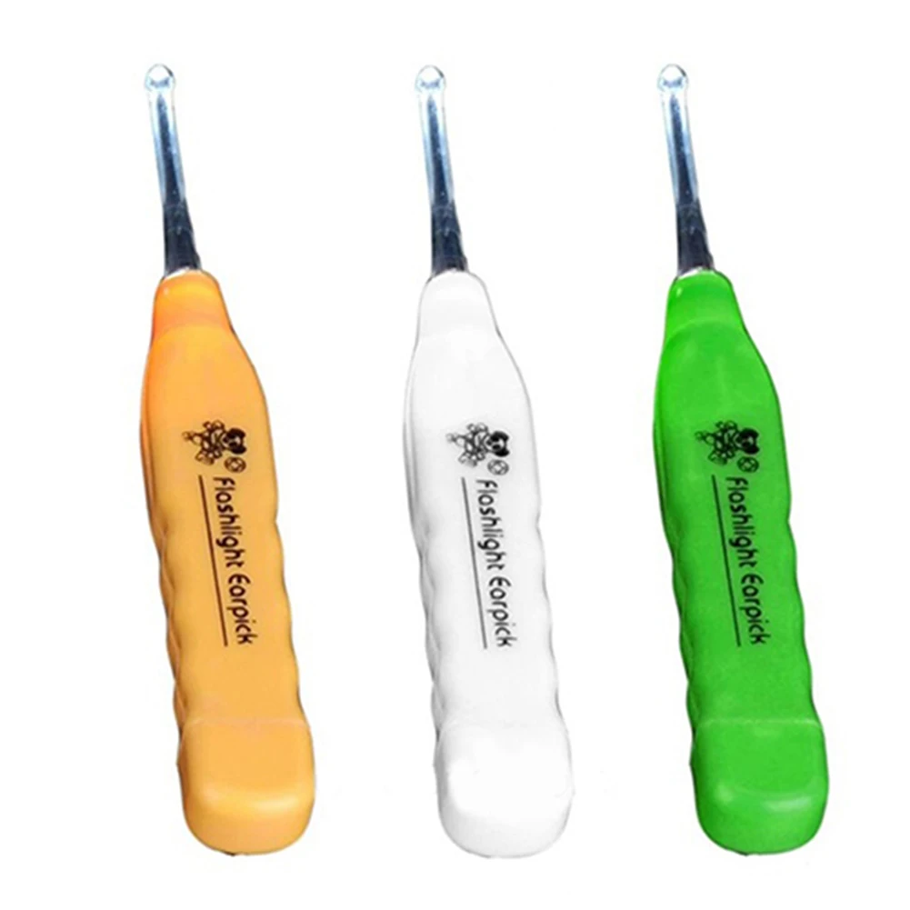 

Новинка безопасный для детей светодиодный фонарик Ушная ручка для чистки ушей удалитель ушной серы Симпатичные шприцы для ушей