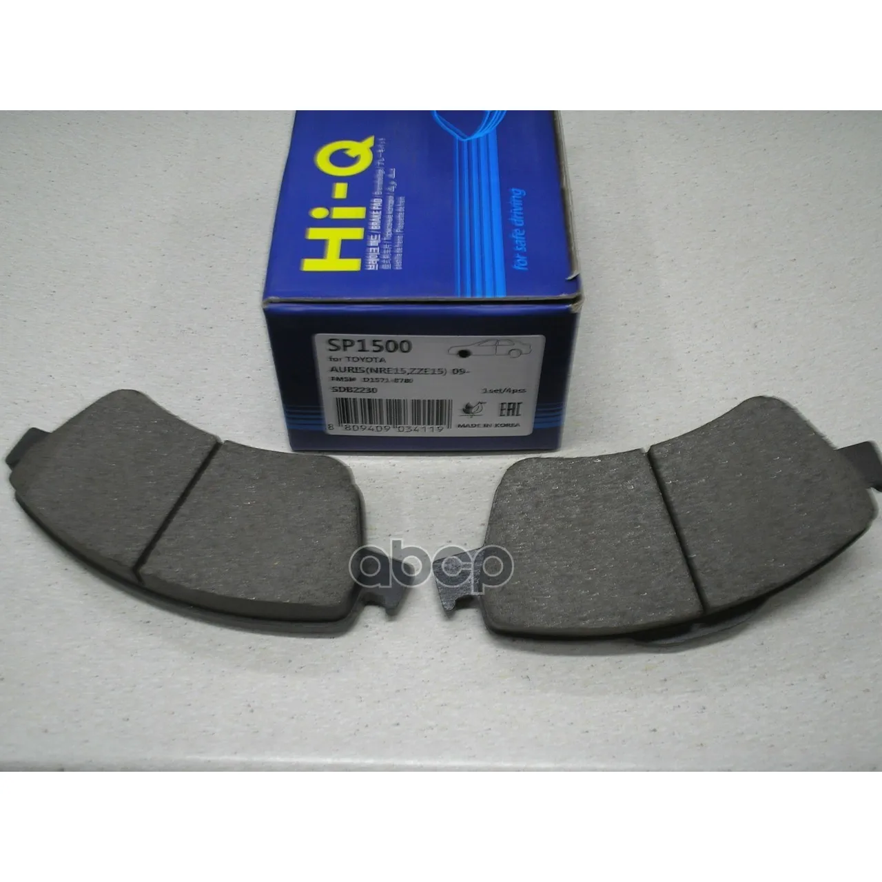 Колодки Тормозные Toyota Auris 1.33-2.2 07-(Великобритания) Передние Sangsin Brake Sp1500 Sangsin brake арт. SP1500