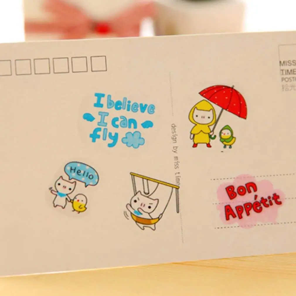Милый мультфильм свинья дневник наклейки для скрапбукинга DIY декоративные наклейки