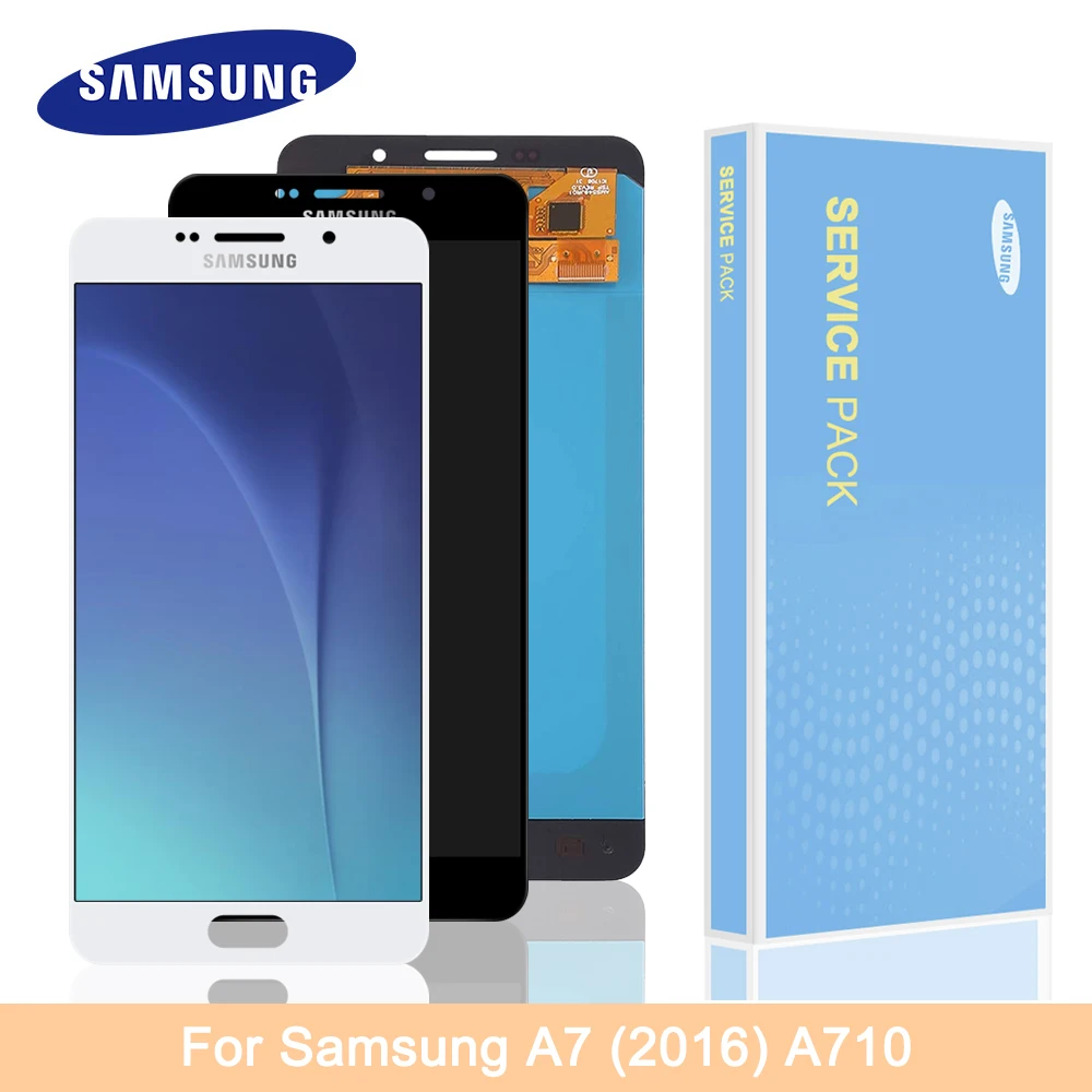 ЖК дисплей Super Amoled 5 для Samsung Galaxy A7 2016 с сенсорным экраном и дигитайзером сменный