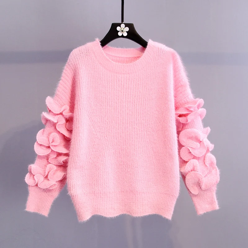 Осень зима Короткий Джемпер сплошной цвет сладкий Pull Femme 55224 пуловер свитер женский вязаный мягкий теплый топ
