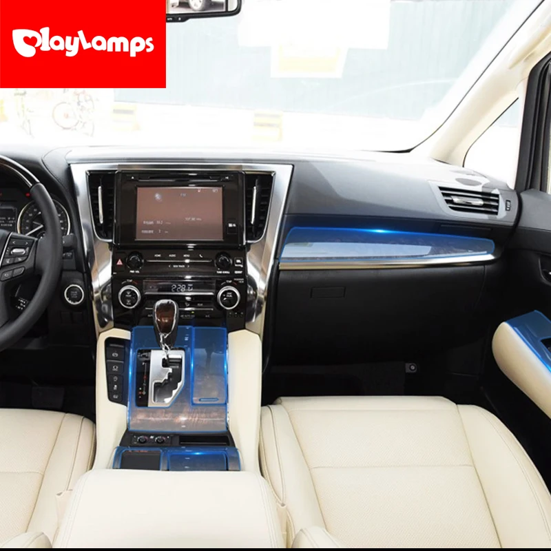 Автомобильные интерьерные наклейки из ТПУ декоративные для Toyota Alphard